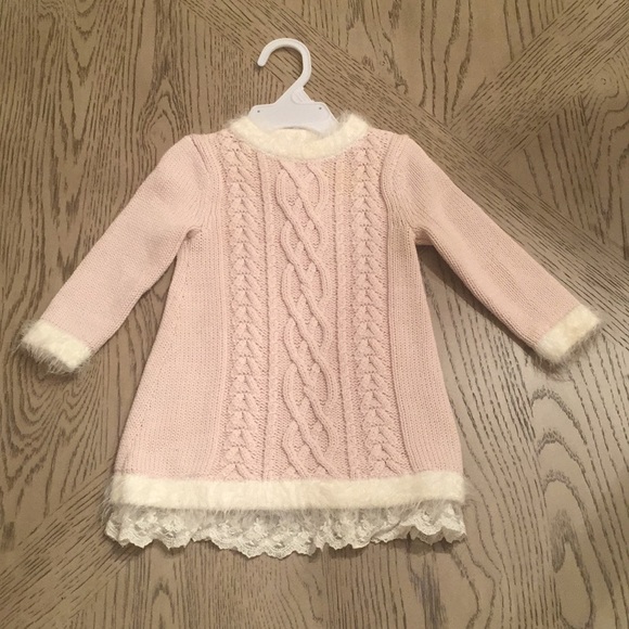 Baby Pink Maggie & Zoe knit Sweater Dress-Sz 6-9mo - Picture 1 of 3